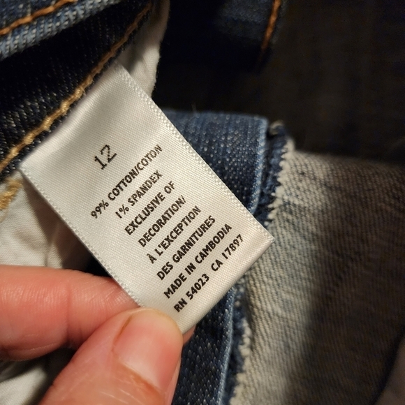 Old Navy "The Flirt" Mid-Rise Boot-Cut Stretch Blue Denim Jeans Women's Size 12 - Picture 13 of 14